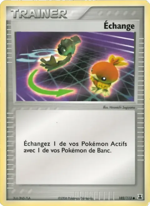 Carte Pokémon Échange 102/113, extension EX Espèces Delta