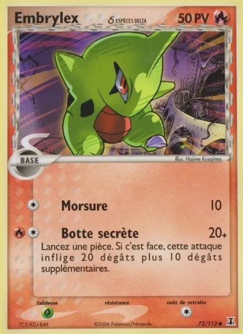 Carte Pokémon Embrylex δ 073/113, extension EX Espèces Delta