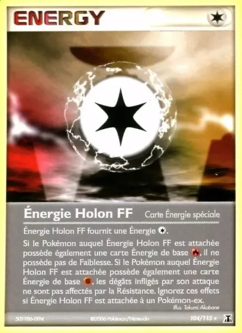 Carte Pokémon Énergie Holon FF 104/113, extension EX Espèces Delta