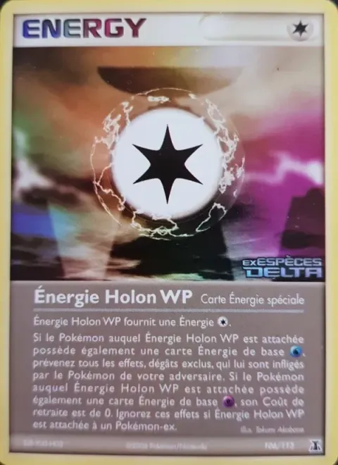 Carte Pokémon Énergie Holon WP 106/113, extension EX Espèces Delta