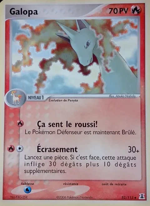 Carte Pokémon Galopa 052/113, extension EX Espèces Delta