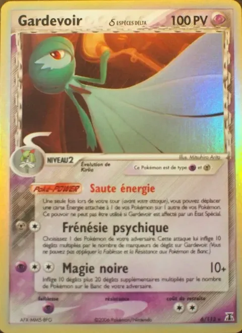 Carte Pokémon Gardevoir δ 006/113, extension EX Espèces Delta