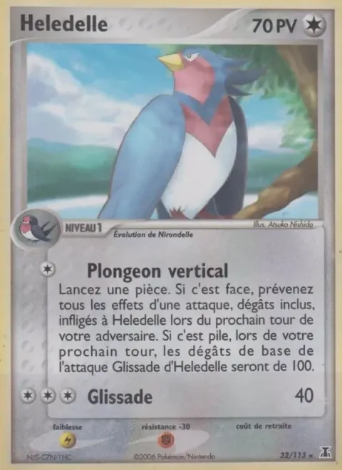 Carte Pokémon Hélédelle 032/113, extension EX Espèces Delta