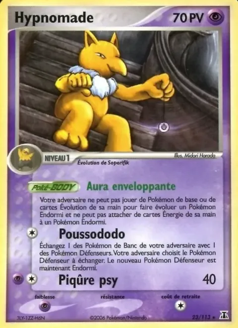 Carte Pokémon Hypnomade 023/113, extension EX Espèces Delta