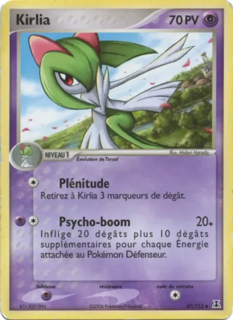Carte Pokémon Kirlia 047/113, extension EX Espèces Delta