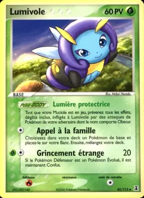 Carte Pokémon Lumivole 045/113, extension EX Espèces Delta