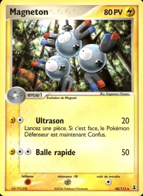 Carte Pokémon Magnéton 048/113, extension EX Espèces Delta