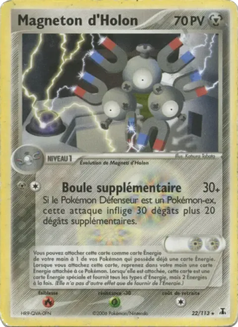 Carte Pokémon Magneton d’Holon 022/113, extension EX Espèces Delta