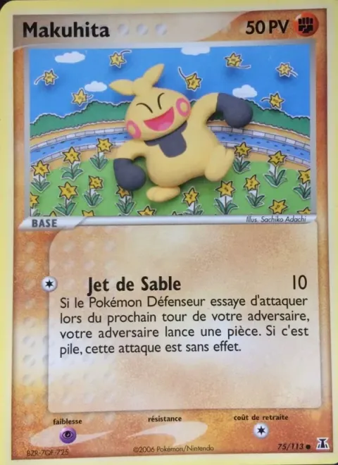 Carte Pokémon Makuhita 075/113, extension EX Espèces Delta