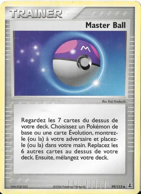 Carte Pokémon Master Ball 099/113, extension EX Espèces Delta
