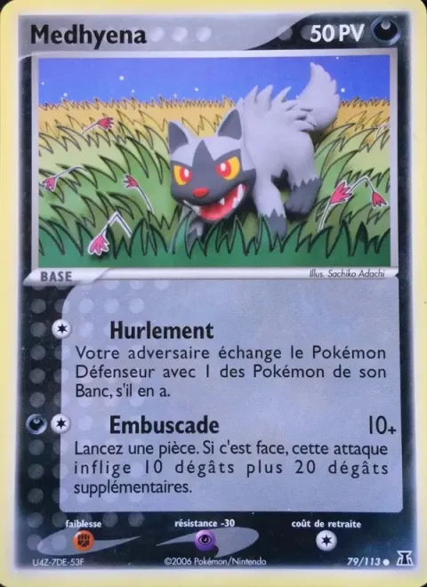 Carte Pokémon Medhyena 079/113, extension EX Espèces Delta