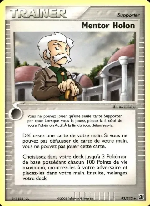 Carte Pokémon Mentor Holon 093/113, extension EX Espèces Delta