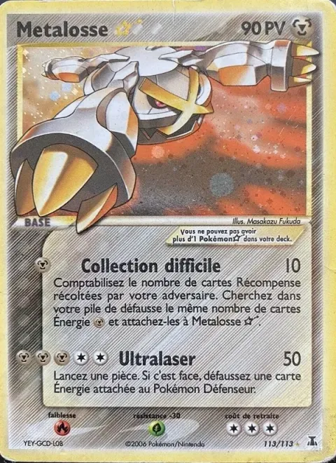 Carte Pokémon Metalosse ☆ 113/113, extension EX Espèces Delta