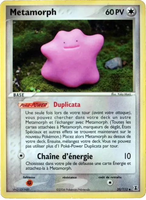 Carte Pokémon Métamorph 035/113, extension EX Espèces Delta