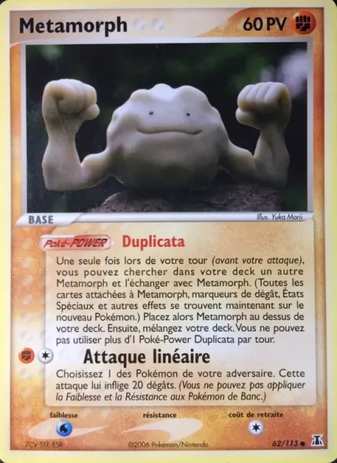 Carte Pokémon Métamorph 062/113, extension EX Espèces Delta