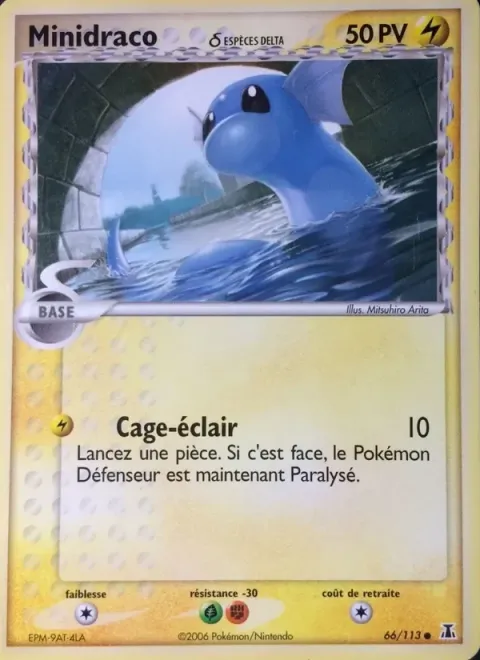 Carte Pokémon Minidraco δ 066/113, extension EX Espèces Delta