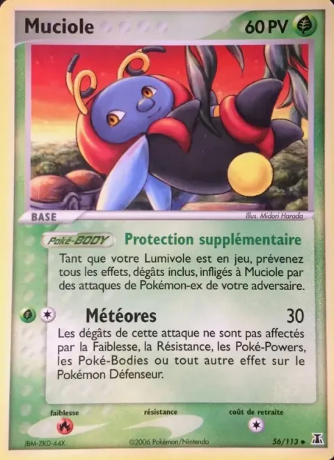 Carte Pokémon Muciole 056/113, extension EX Espèces Delta