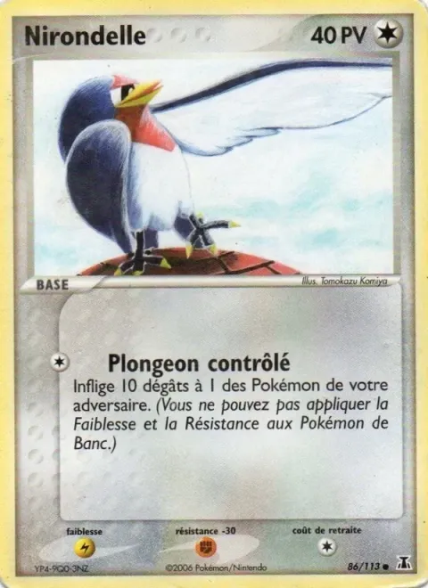 Carte Pokémon Nirondelle 086/113, extension EX Espèces Delta