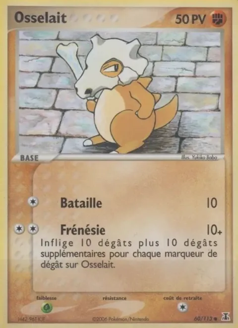 Carte Pokémon Osselait 060/113, extension EX Espèces Delta