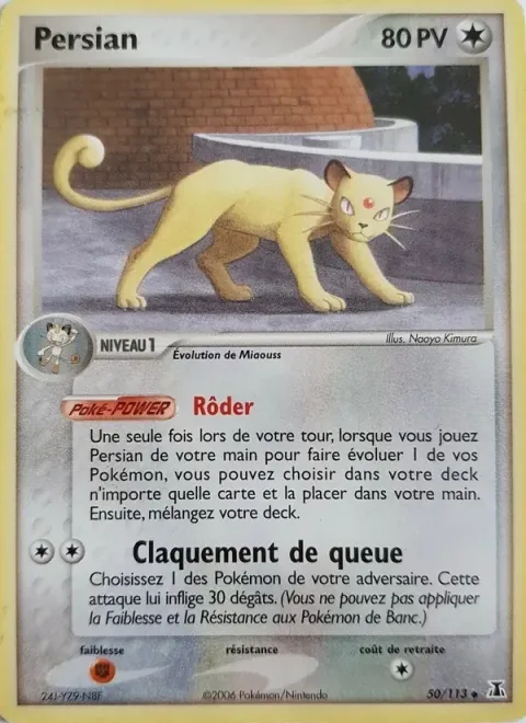 Carte Pokémon Persian 050/113, extension EX Espèces Delta