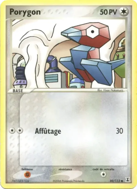 Carte Pokémon Porygon 080/113, extension EX Espèces Delta