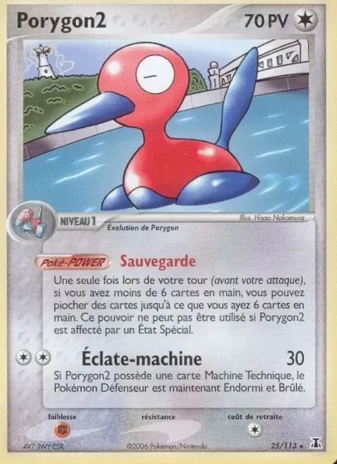 Carte Pokémon Porygon2 025/113, extension EX Espèces Delta