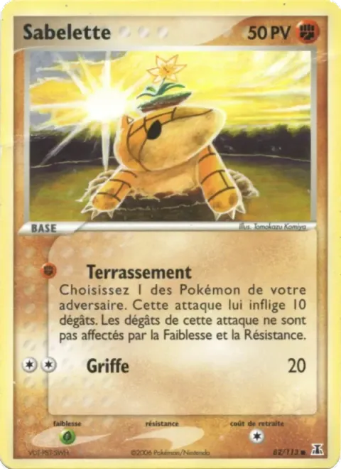 Carte Pokémon Sabelette 082/113, extension EX Espèces Delta