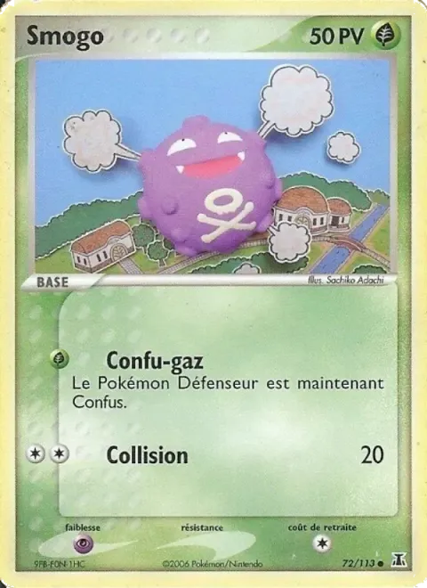 Carte Pokémon Smogo 072/113, extension EX Espèces Delta