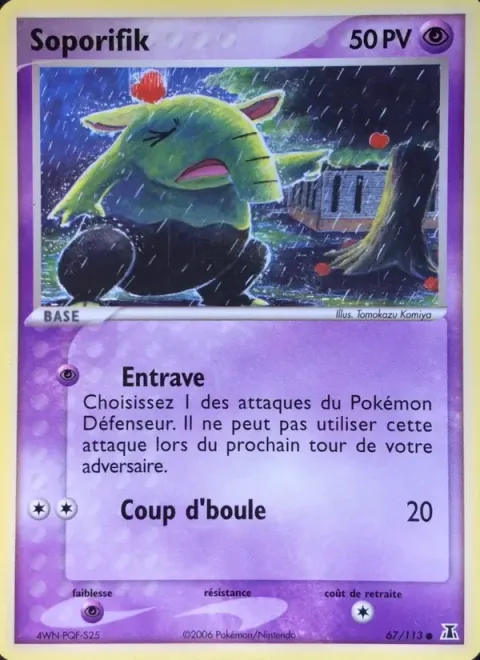 Carte Pokémon Soporifik 067/113, extension EX Espèces Delta