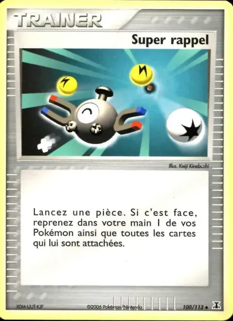 Carte Pokémon Super rappel 100/113, extension EX Espèces Delta