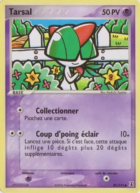 Carte Pokémon Tarsal 081/113, extension EX Espèces Delta