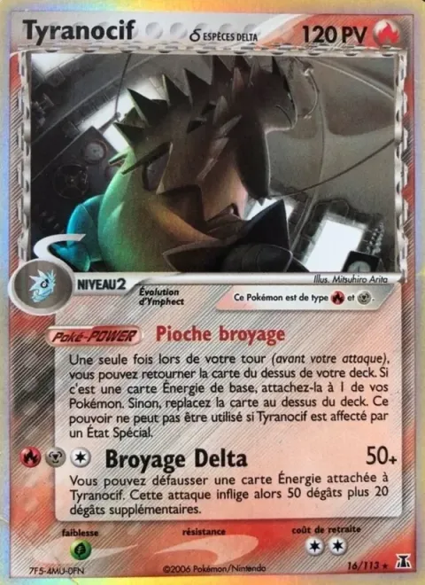 Carte Pokémon Tyranocif δ 016/113, extension EX Espèces Delta