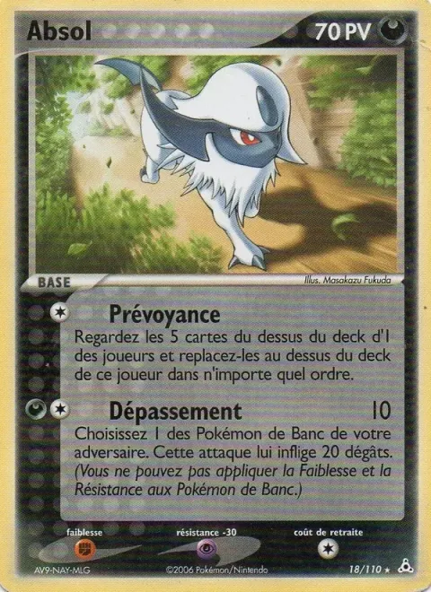 Carte Pokémon Absol 018/110, extension EX Fantômes Holon