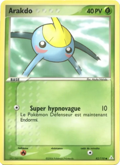 Carte Pokémon Arakdo 082/110, extension EX Fantômes Holon