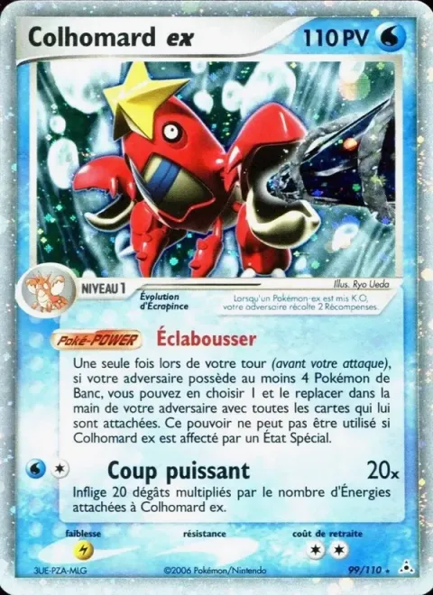 Carte Pokémon Colhomard ex 099/110, extension EX Fantômes Holon