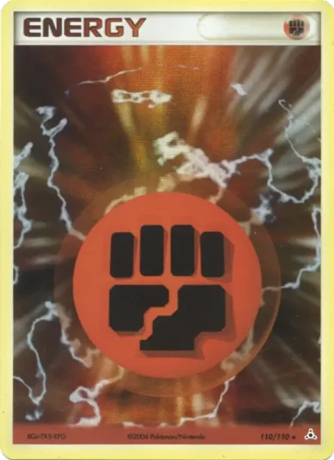 Carte Pokémon Énergie Combat 110/110, extension EX Fantômes Holon