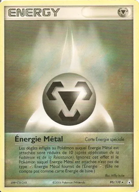 Carte Pokémon Énergie Métal 095/110, extension EX Fantômes Holon