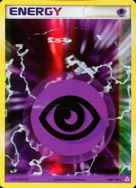 Carte Pokémon Énergie Psy 109/110, extension EX Fantômes Holon