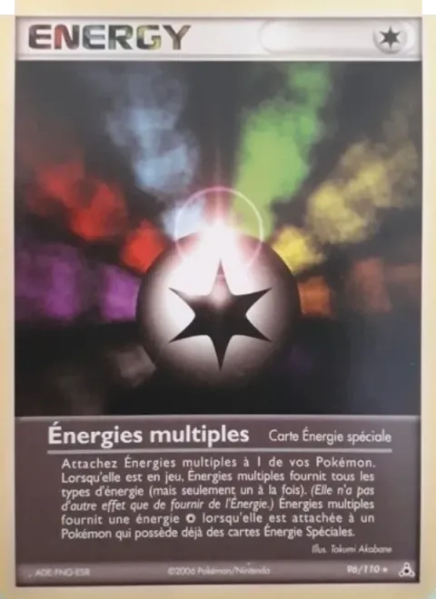 Carte Pokémon Énergies multiples 096/110, extension EX Fantômes Holon