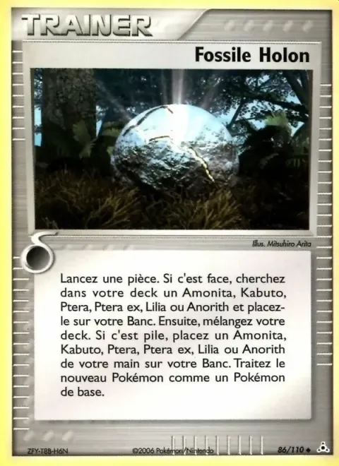 Carte Pokémon Fossile Holon 086/110, extension EX Fantômes Holon