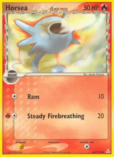 Carte Pokémon Hypotrempe δ 066/110, extension EX Fantômes Holon