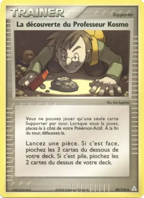 Carte Pokémon La découverte du Professeur Kosmo 089/110, extension EX Fantômes Holon