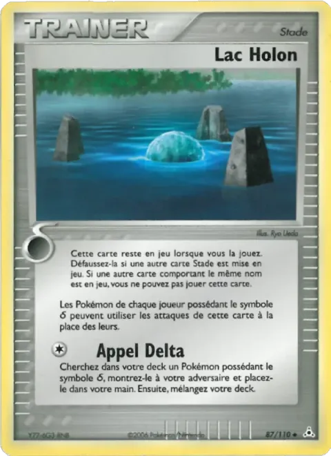 Carte Pokémon Lac Holon 087/110, extension EX Fantômes Holon