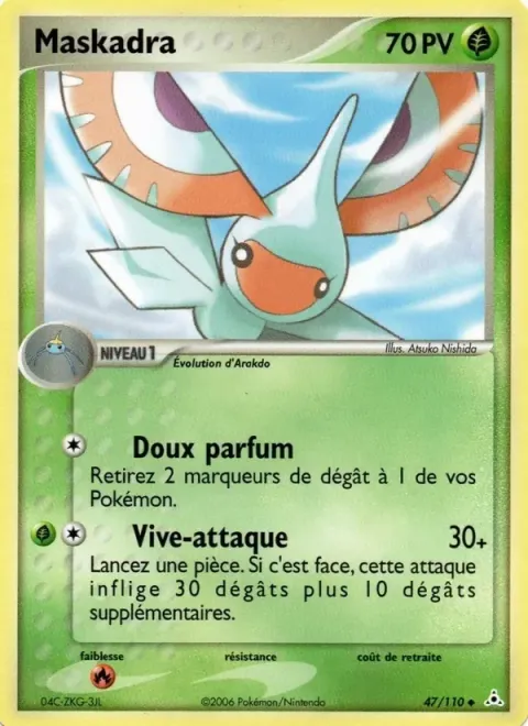 Carte Pokémon Maskadra 047/110, extension EX Fantômes Holon