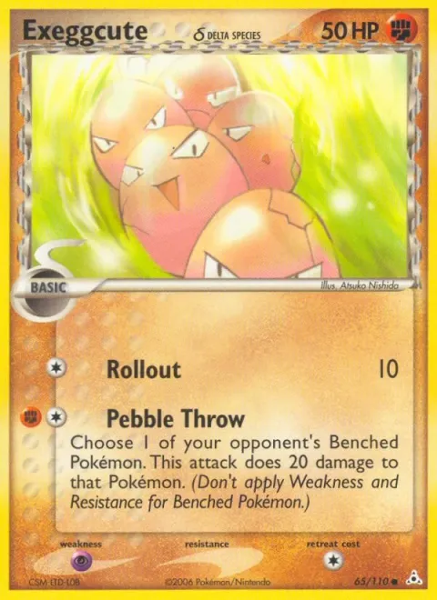 Carte Pokémon Noeunoeuf δ 065/110, extension EX Fantômes Holon