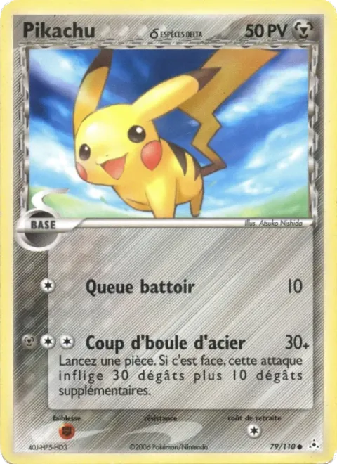 Carte Pokémon Pikachu δ 079/110, extension EX Fantômes Holon