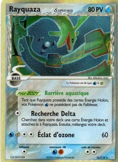 Carte Pokémon Rayquaza δ 016/110, extension EX Fantômes Holon