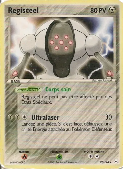 Carte Pokémon Registeel 029/110, extension EX Fantômes Holon
