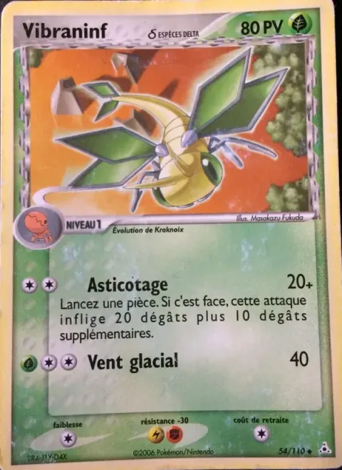 Carte Pokémon Vibraninf δ 054/110, extension EX Fantômes Holon