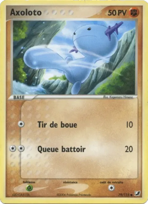 Carte Pokémon Axoloto 079/115, extension EX Forces Cachées